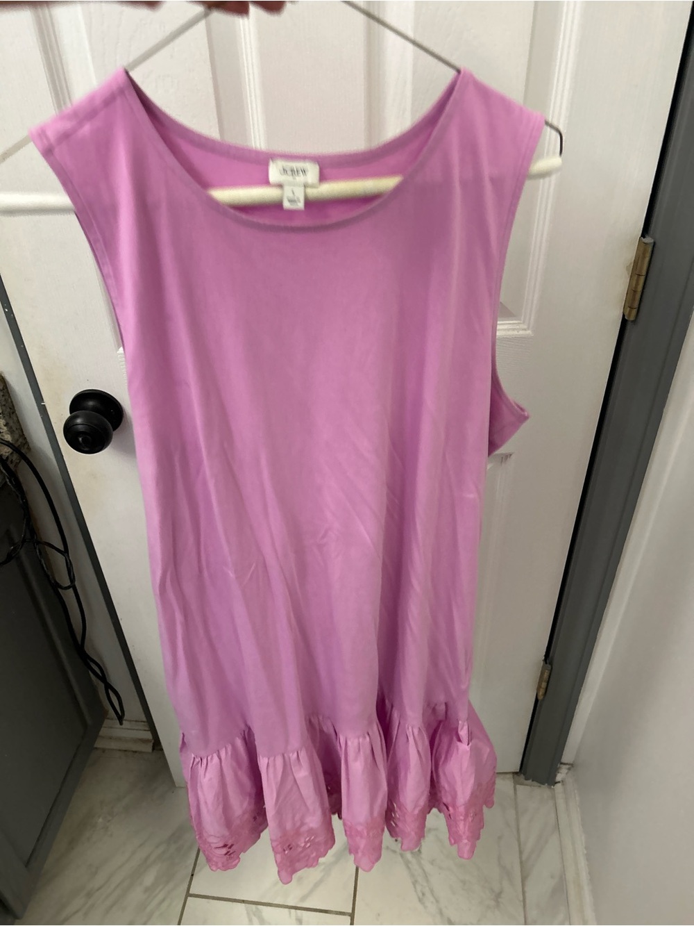 NWOT J CREW eyelet trimmed mid length dress.